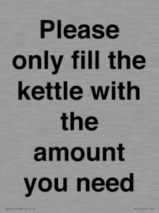 Please only fill the kettle with the amount you need